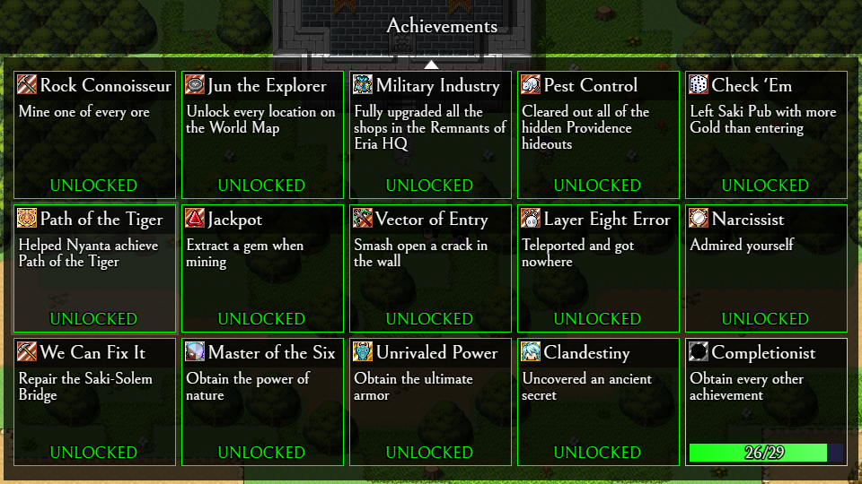 Achievements Unlocked